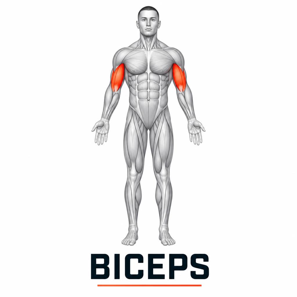 Biceps Curl muscles worked anatomy visual | Coach Abuzaid