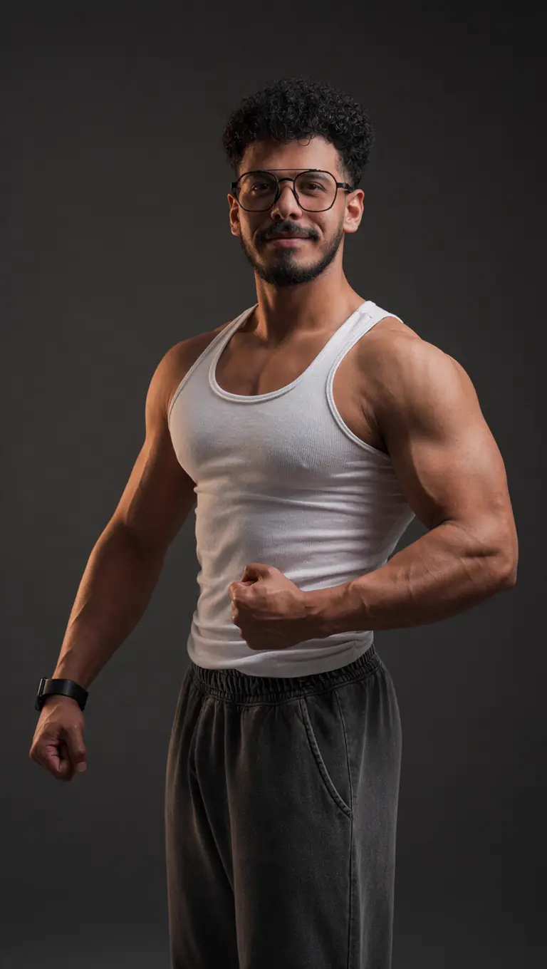 Coach Abuzaid, online fitness coach, after a strength training session