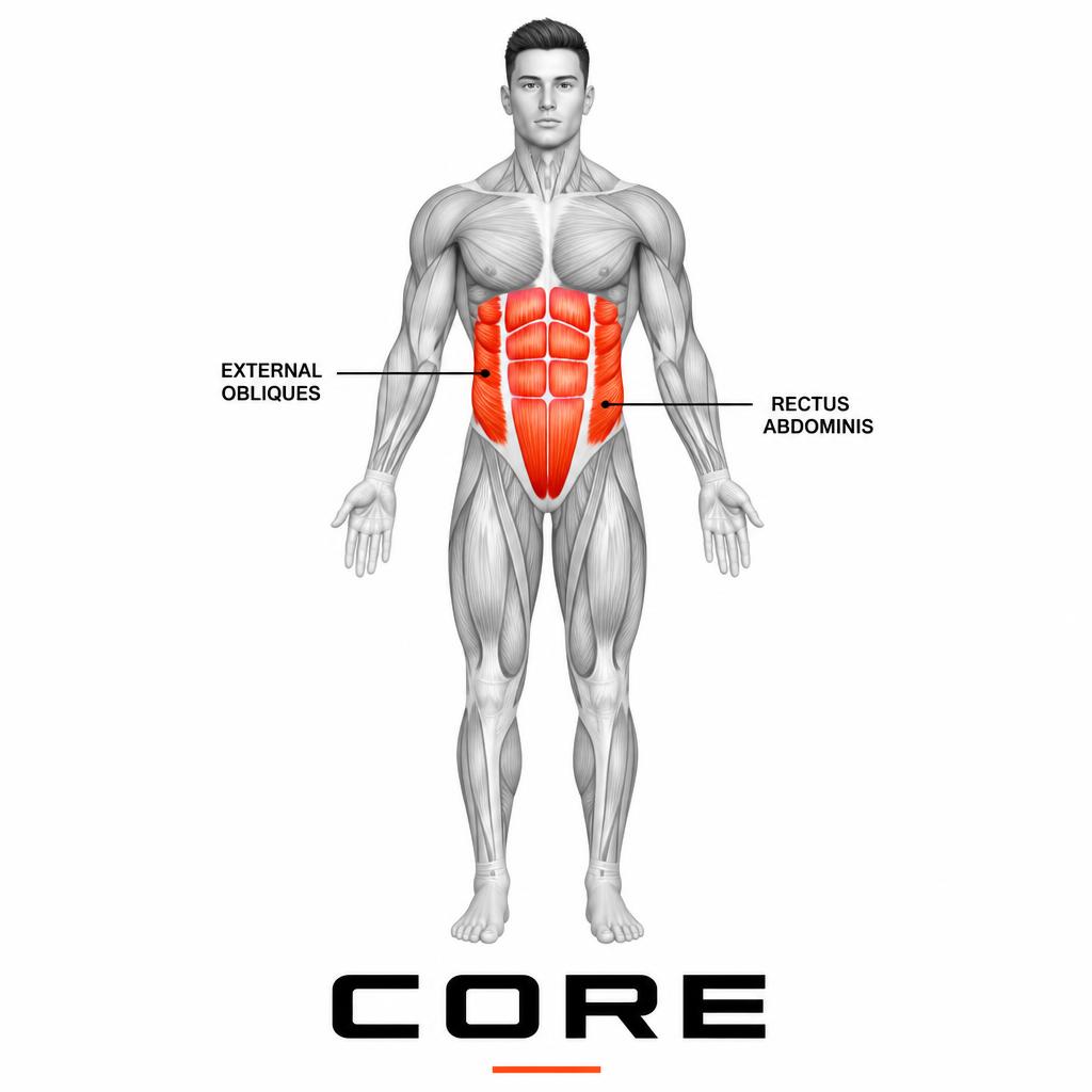 Sprinter Sit-Up muscles worked anatomy visual | Coach Abuzaid