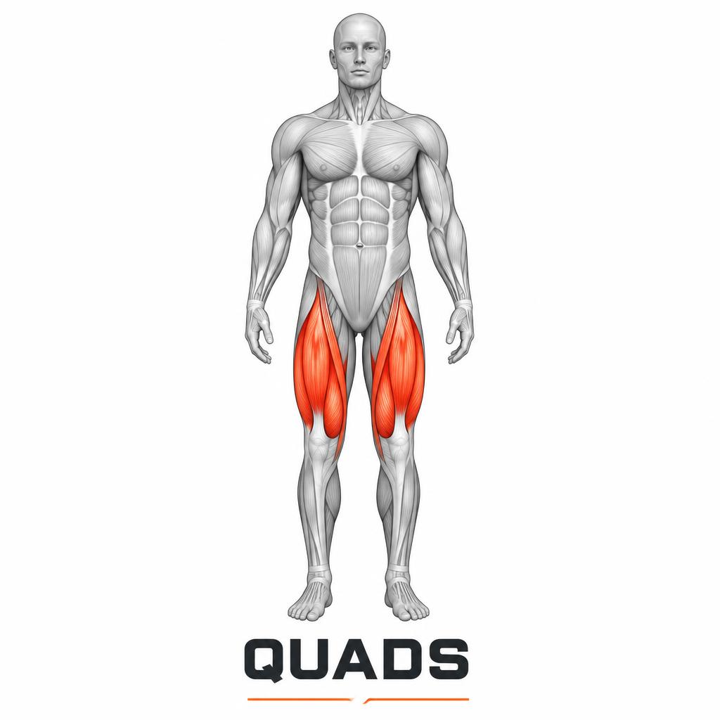 Front Foot Elevated Split Squat muscles worked anatomy visual | Coach Abuzaid